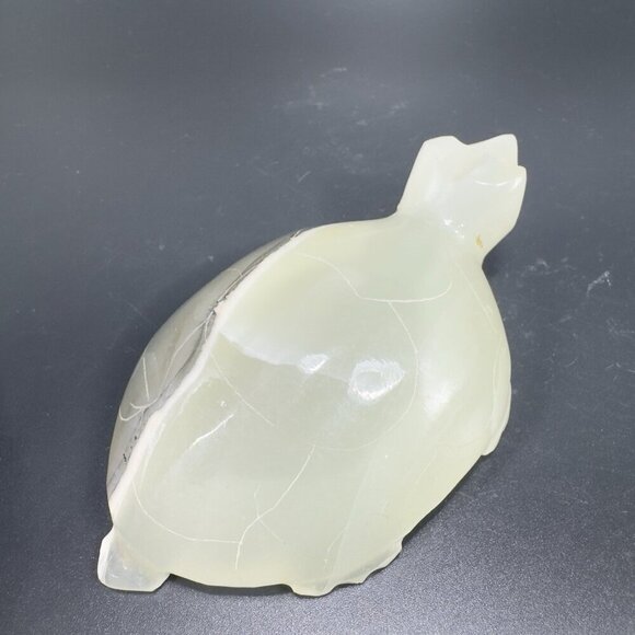 Mazatlan Mexico Hand Carved Onyx Marble Stone Turtle Figurine Paperweight VTG - Picture 12 of 14